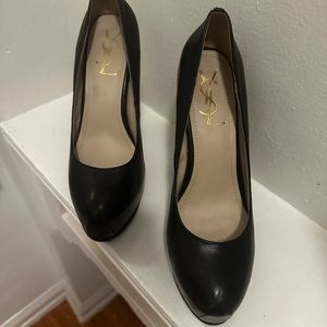 YSL Black Platform Pumps Size 40 (US 9)